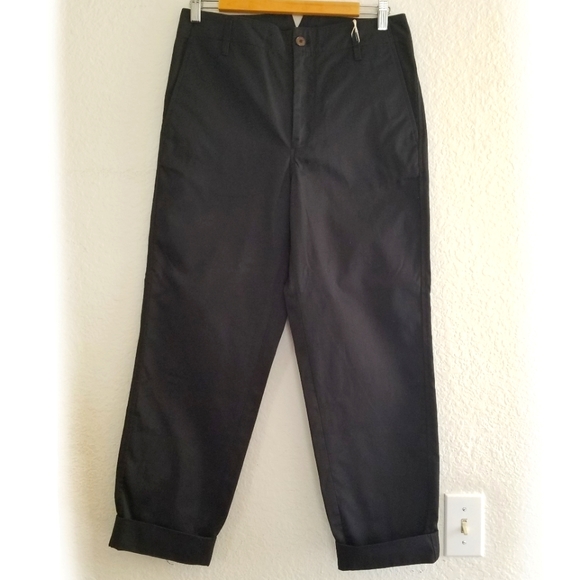Golden Goose High Rise Tapered Leg Chino Pants Size S Small Black - Picture 1 of 11